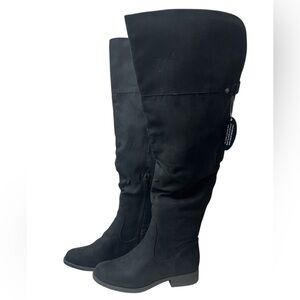 Sun + Stone Allicce Black Over The Knee Boots
Wide Calf Size 7